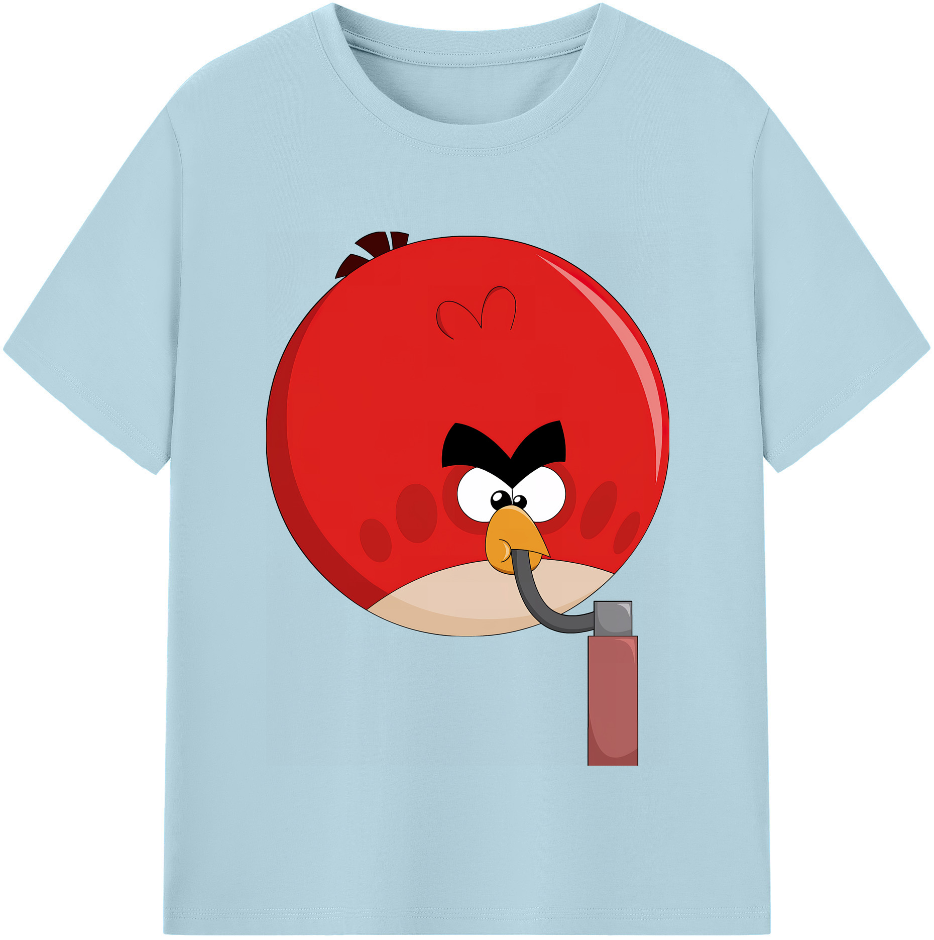 （画像用） Angry Birds アングリーバード 綿100％半袖Tシャツ（フロントプリント）